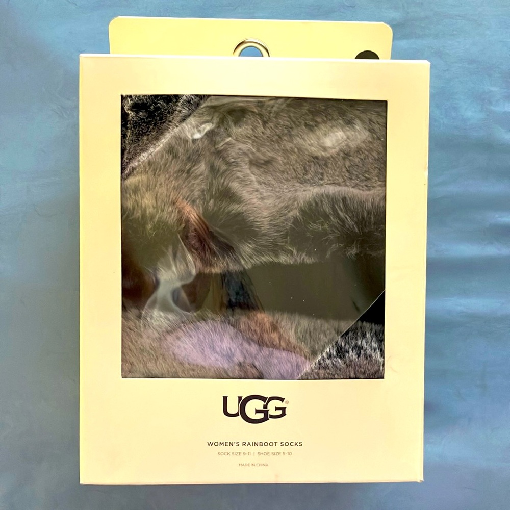 Brand New UGG Rainboot Socks w/ Faux Fur